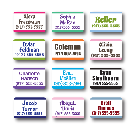 Contact Info Clothing Labels - LeeLee Labels